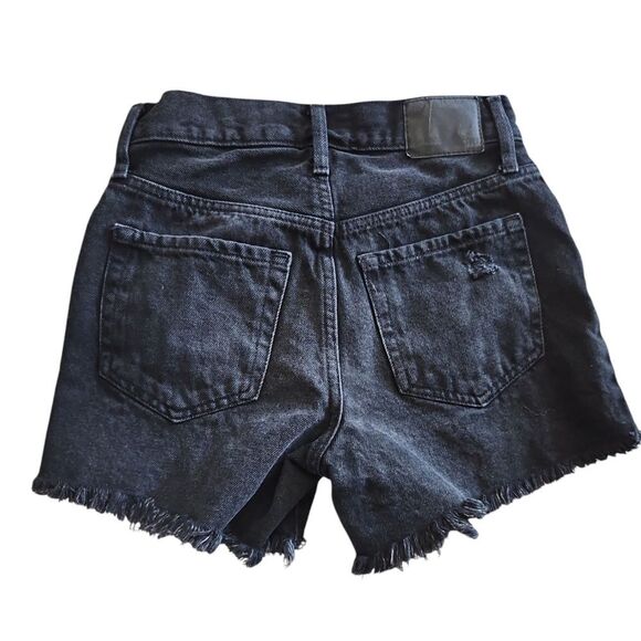 Aeropostale 90s High-Rise Cut-off Black Wash Shorts Size 00 - Picture 3 of 9